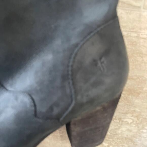 Frye black nubuck leather western style booties  sz 9 NEW - Picture 6 of 12